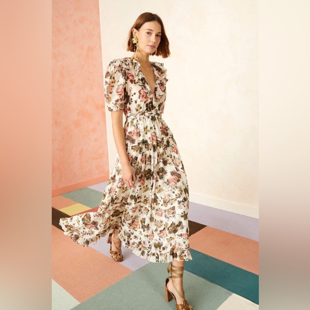Ulla Johnson Coretta Floral Maxi Dress (Size 4)